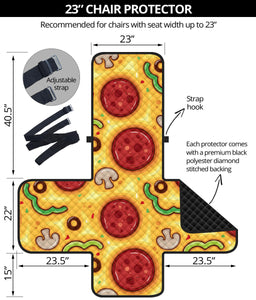 Pizza texture pattern Chair Cover Protector