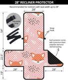 Cute fox pattern pink background Recliner Cover Protector