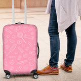 Sweet Candy Pink Background Luggage Covers