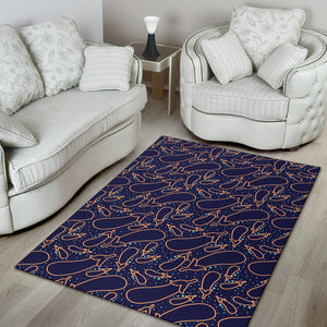 Eggplant Pattern Print Design 04 Area Rug