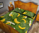 Banana Palm Leaves pattern Quilt Bed Set