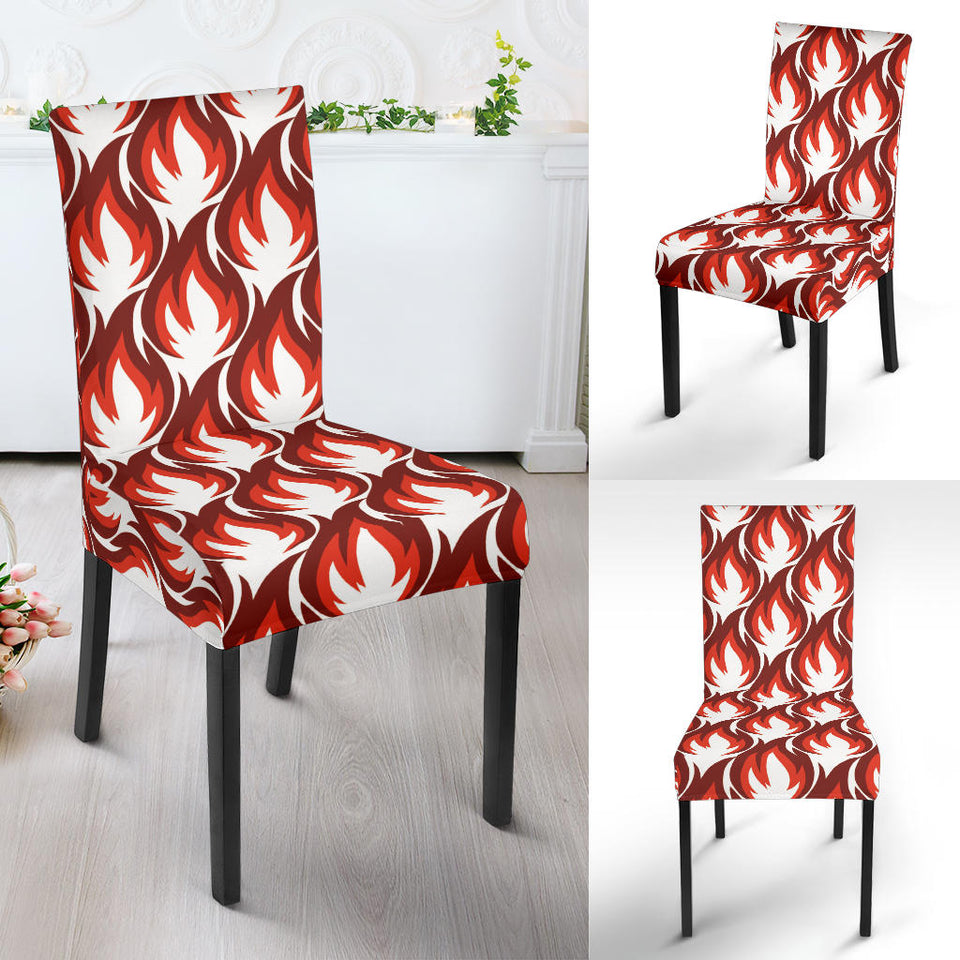 Fire Flame Symbol Design Pattern Dining Chair Slipcover