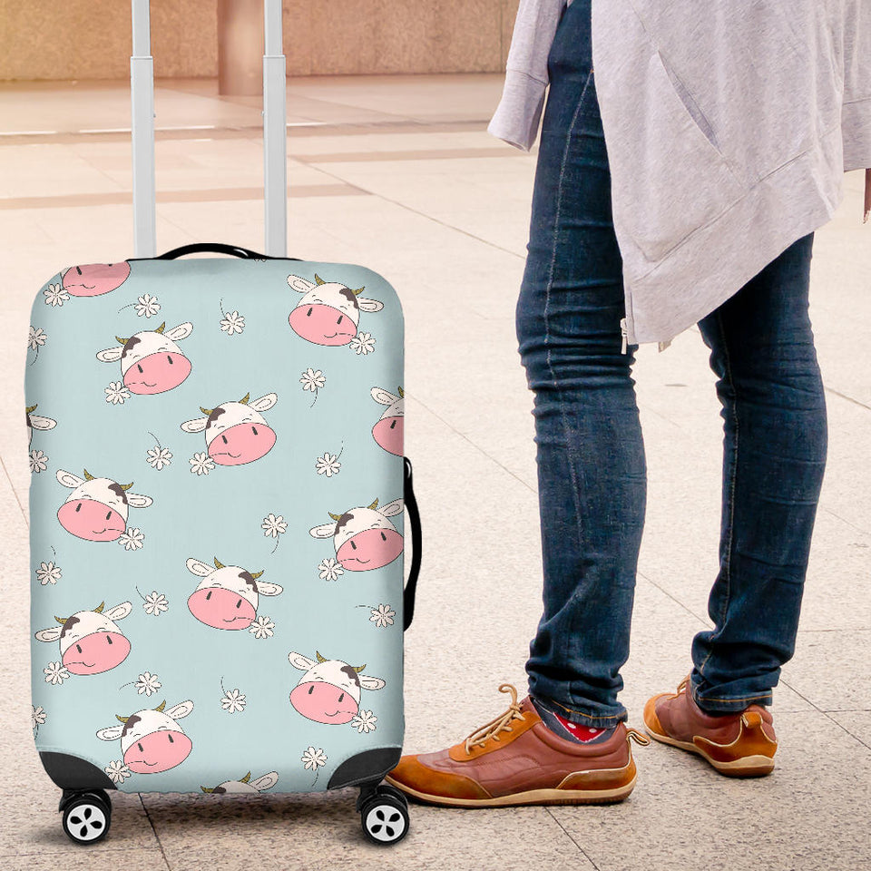 Cute Cow Flower Pattern Luggage Covers