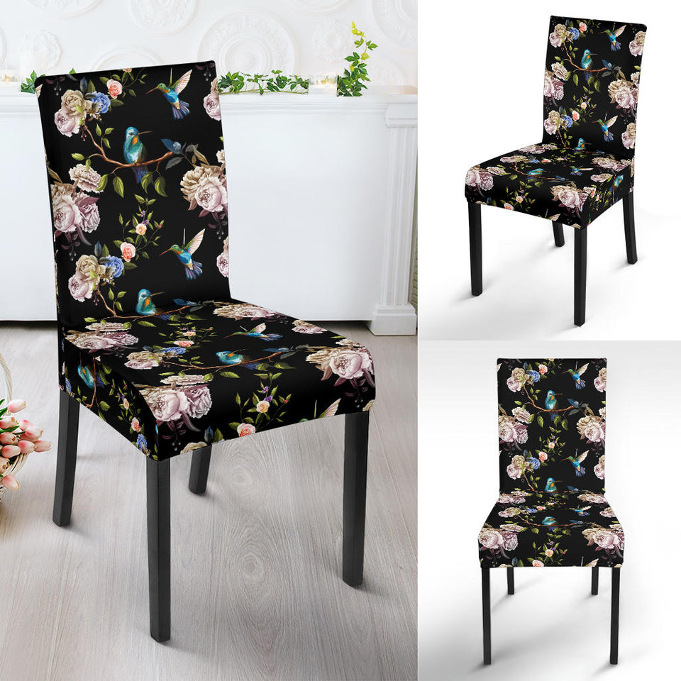 Hummingbird Pattern Print Design 03 Dining Chair Slipcover