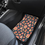 Christmas Gingerbread Cookie Pattern Front Car Mats