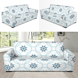 Nautical Steering Wheel Chain Sofa Slipcover