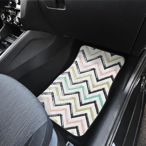 Zigzag  Chevron Paint Pattern Front Car Mats