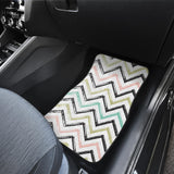 Zigzag  Chevron Paint Pattern Front Car Mats
