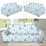Eiffel Tower Pattern Print Design 01 Sofa Slipcover