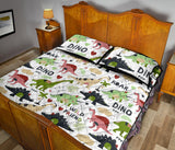 Cute dinosaurs pattern Quilt Bed Set