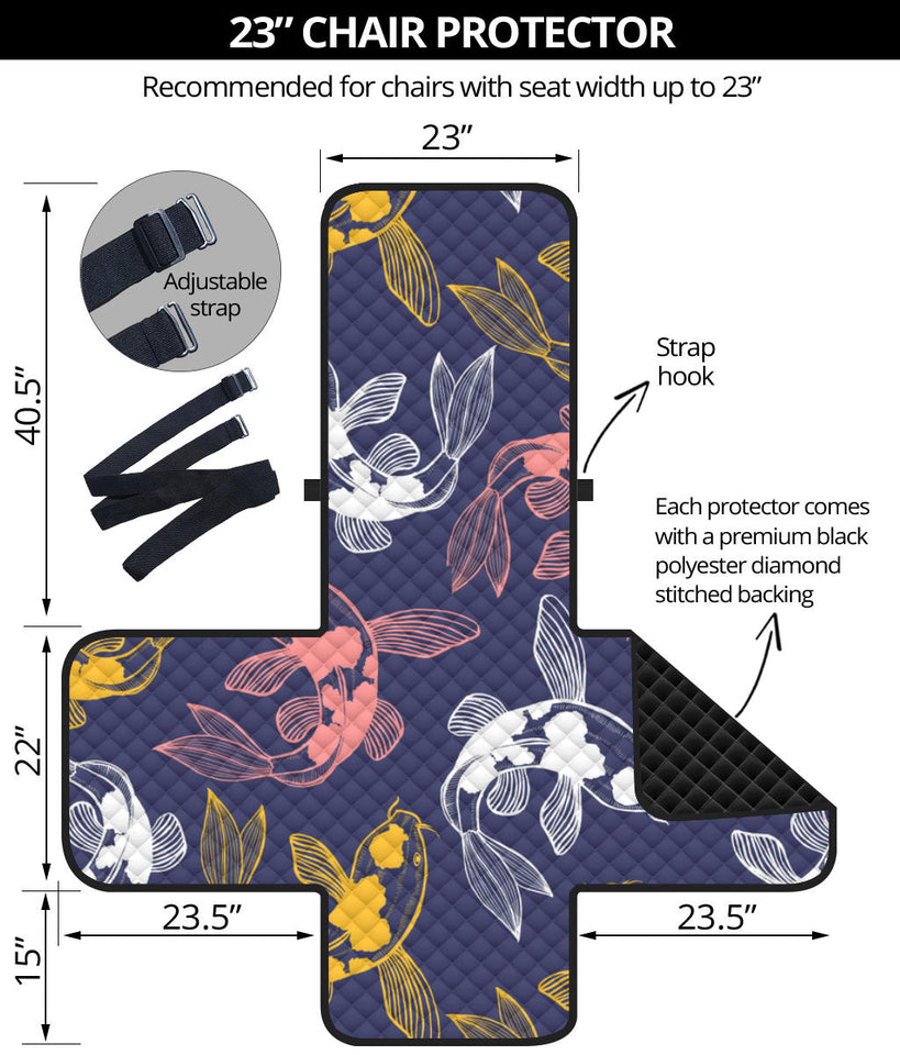 Koi Fish Carp Fish pattern Chair Cover Protector