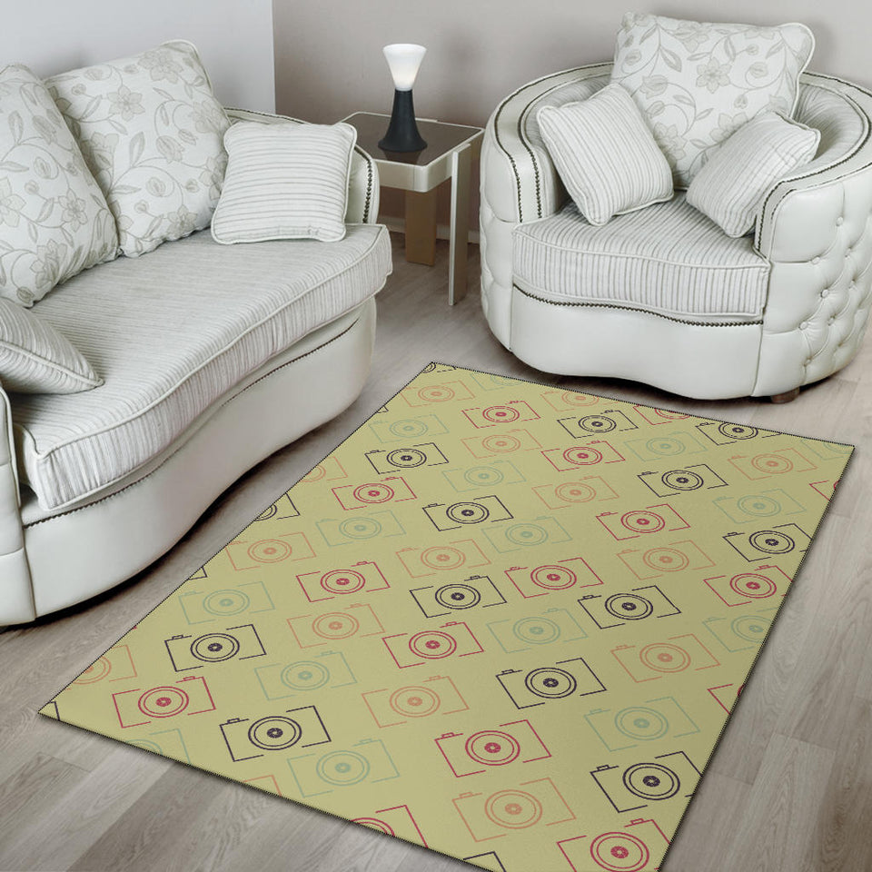 Camera Pattern Print Design 01 Area Rug