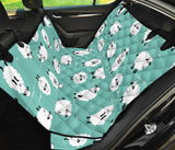Cute Sheep Green Background Dog Car Seat Covers