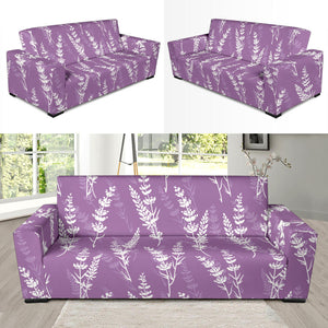 Lavender Flowers Purple Pattern Sofa Slipcover