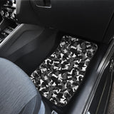 Crow Illustration Pattern Front Car Mats