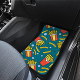 French Fries Red Paper Box Pattern Front And Back Car Mats