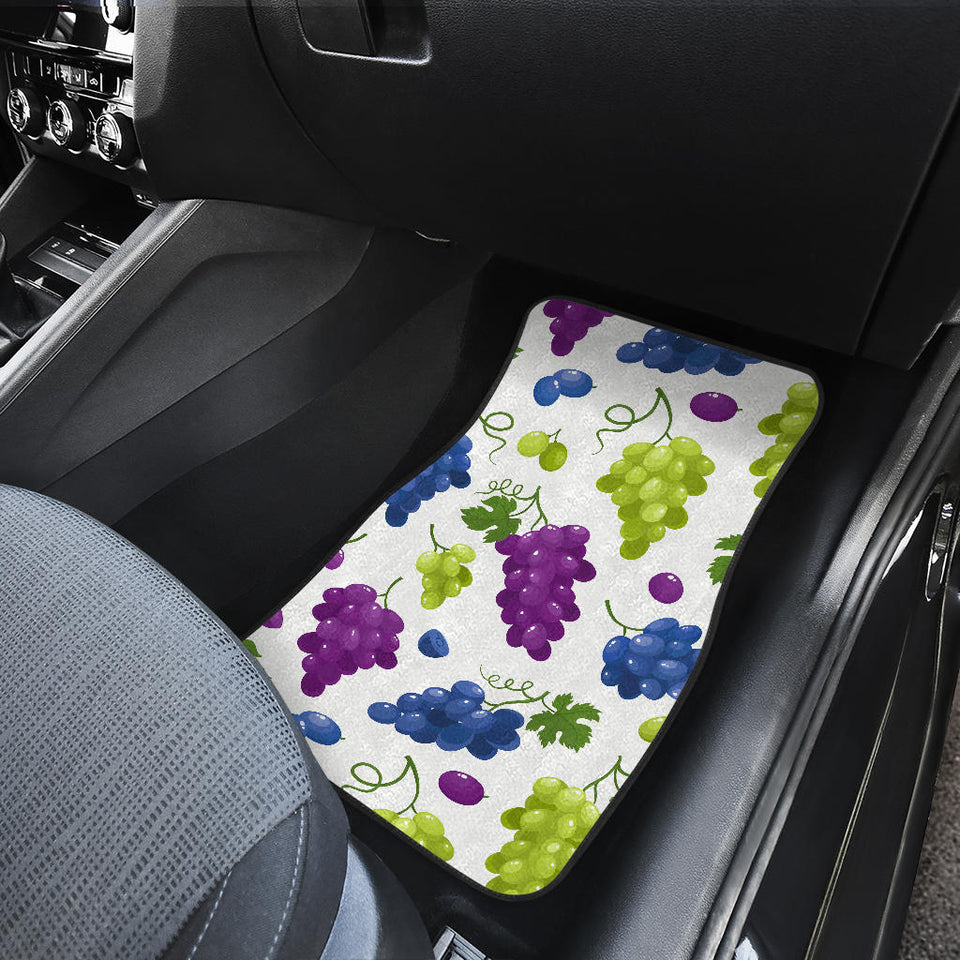 Grape Pattern Front And Back Car Mats