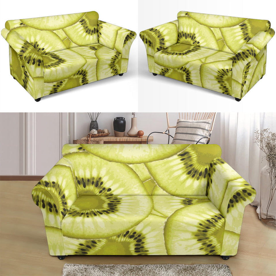 Sliced Kiwi Pattern Loveseat Couch Slipcover