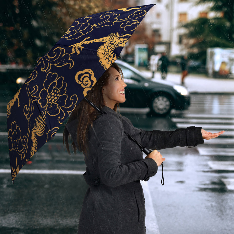 Gold Dragon Pattern Umbrella