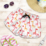 Giraffe Pattern Print Design 03 Women Shorts