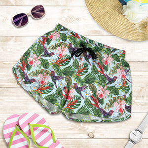 Hummingbird Pattern Print Design 05 Women Shorts