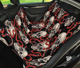 Red Snake Skull Pattern Dog Car Seat Covers