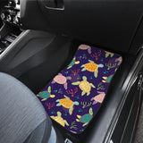 Colorful Sea Turtle Pattern Front And Back Car Mats