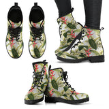 Heliconia Pattern Leather Boots