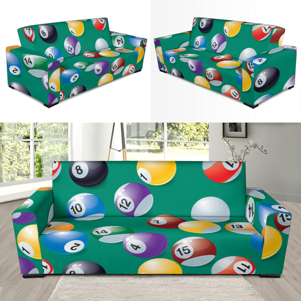 Billiard Ball Pattern Print Design 01 Sofa Slipcover