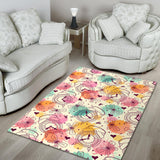 Clock Butterfly Pattern Area Rug