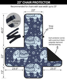 Elephant tribal design pattern Chair Cover Protector