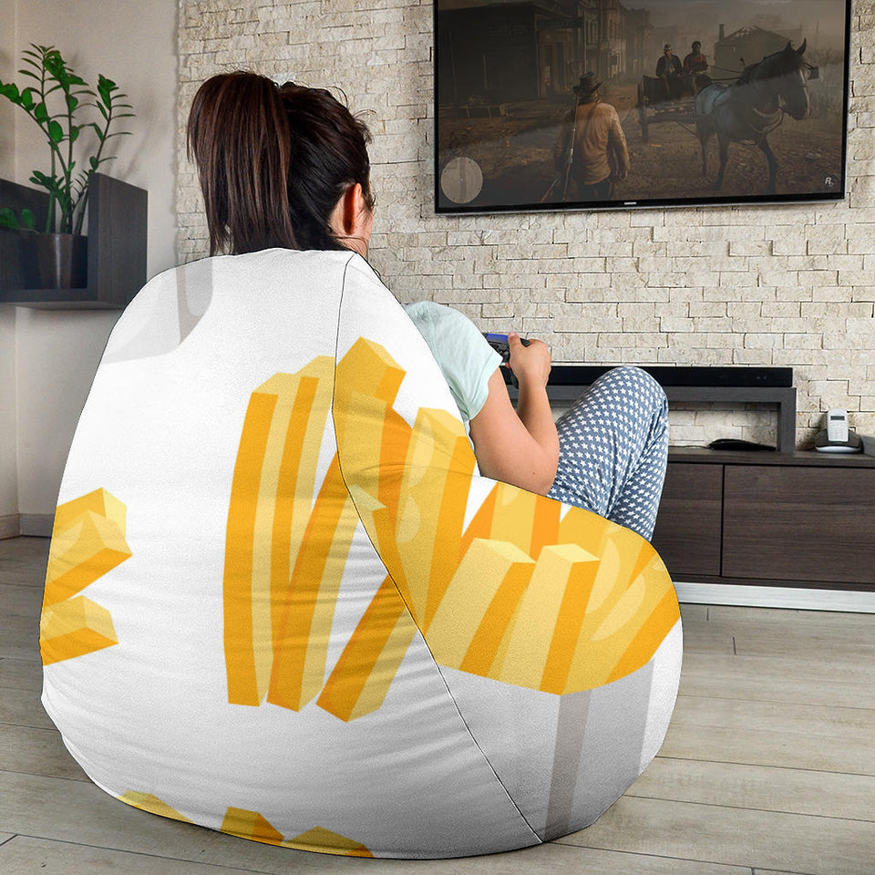 French Fries White Paper Box Pattern Bean Bag Cover