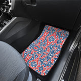 Eiffel Tower Pattern Print Design 02 Front and Back Car Mats