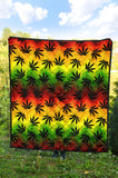 Canabis Marijuana Weed Pattern Print Design 03 Premium Quilt
