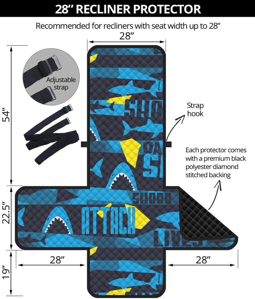 Shark dangerous Recliner Cover Protector