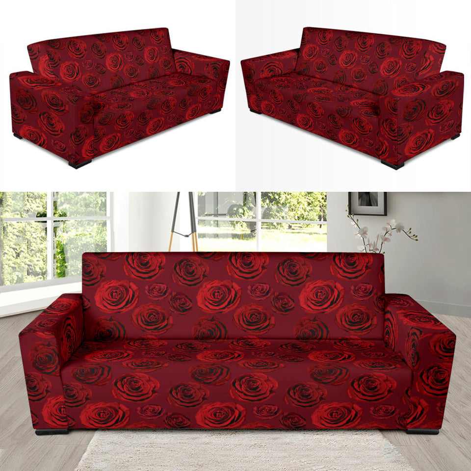 Rose Pattern Print Design 03  Sofa Slipcover