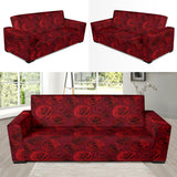 Rose Pattern Print Design 03  Sofa Slipcover