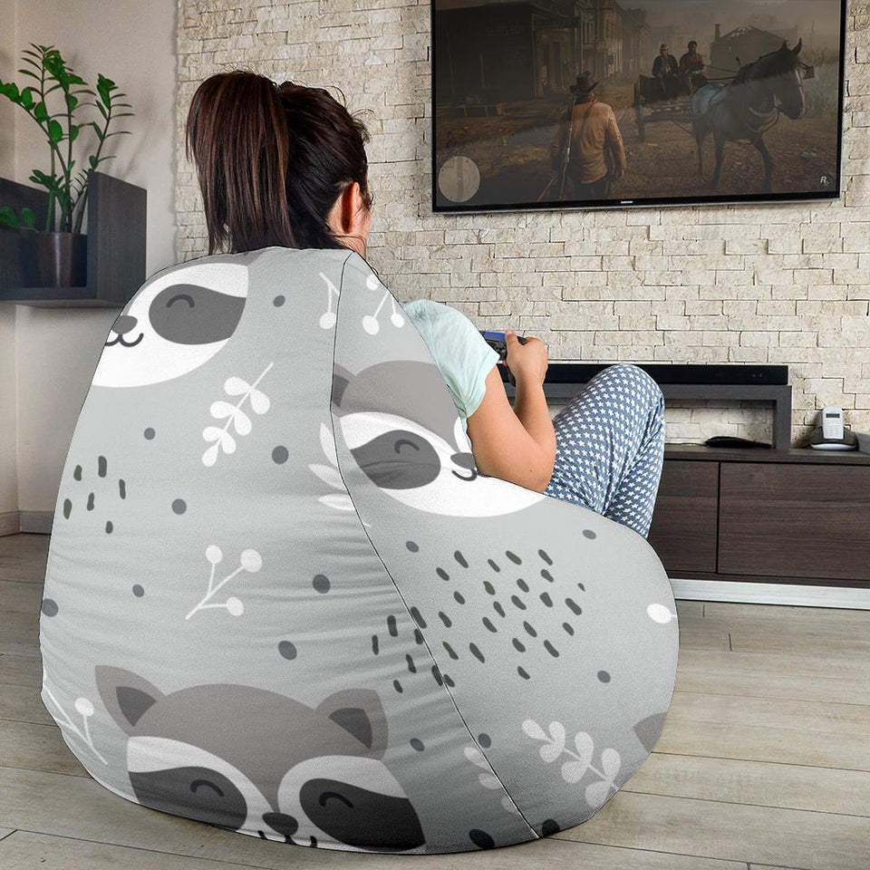 Cute Raccoons Leaves Dot Bean Bag Cover