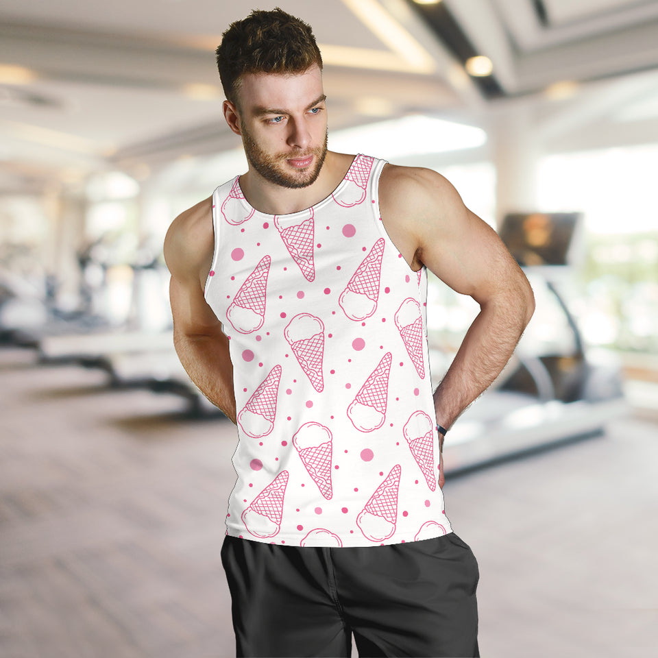 Hand drawn ice cream pattern Men Tank Top