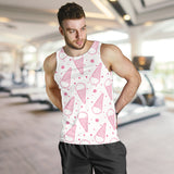 Hand drawn ice cream pattern Men Tank Top
