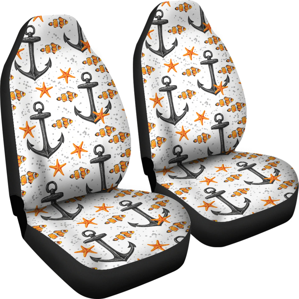 Clown Fish Pattern Print Design 02 Universal Fit Car Seat Covers