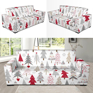 Cute Christmas Tree Pattern Sofa Slipcover