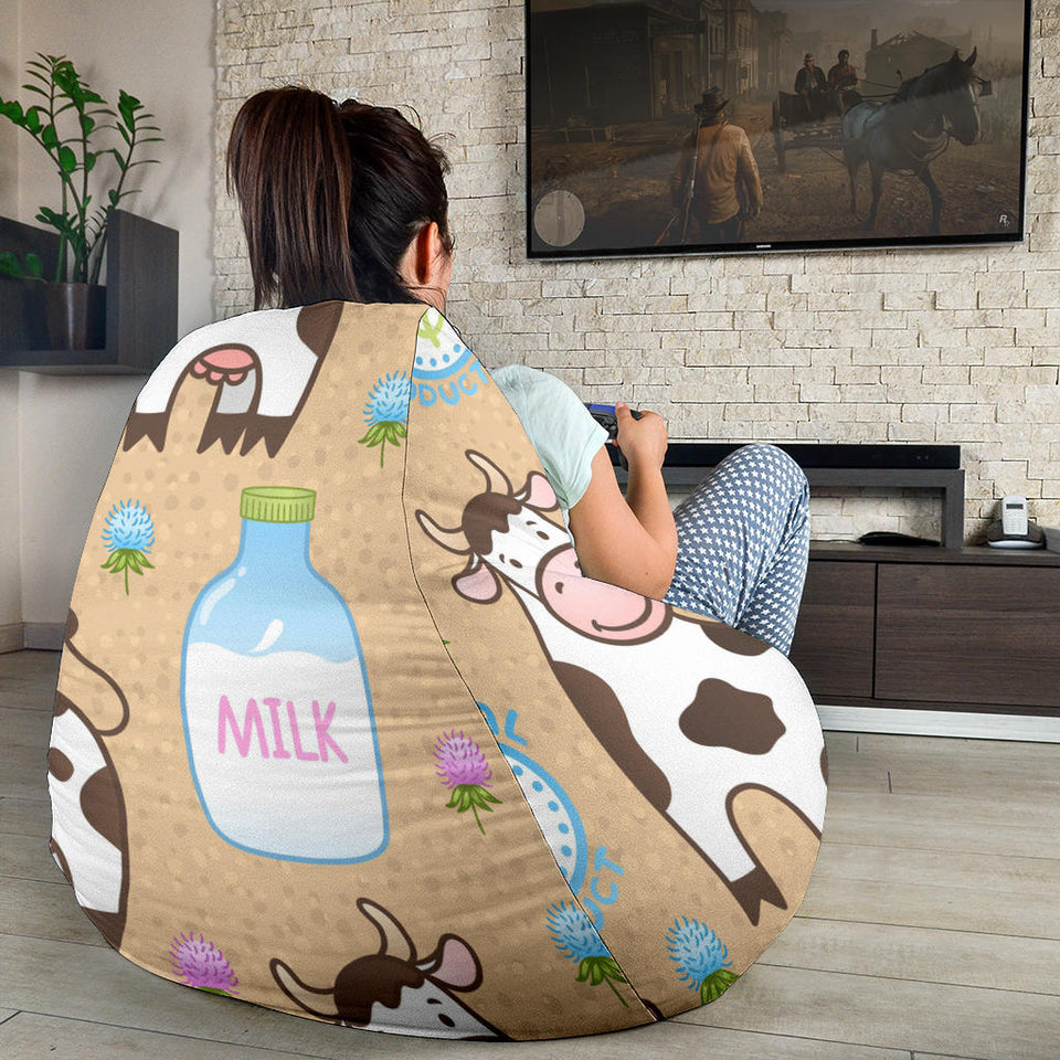 Cow Bottle Of Milk Pattern Bean Bag Cover