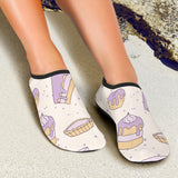 Cakes Pies Tarts Muffins And Eclairs Purple Blueberry Topping Pattern Aqua Shoes