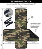 Dark Green camo camouflage pattern Chair Cover Protector