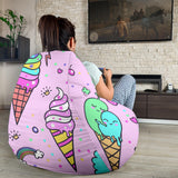 Cute Ice Cream Cone Animal Pattern Bean Bag Cover