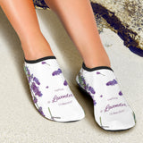 Lavender Flower Design Pattern Aqua Shoes