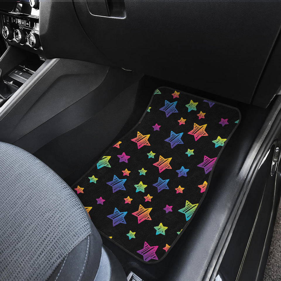 Colorful Star Pattern Front Car Mats