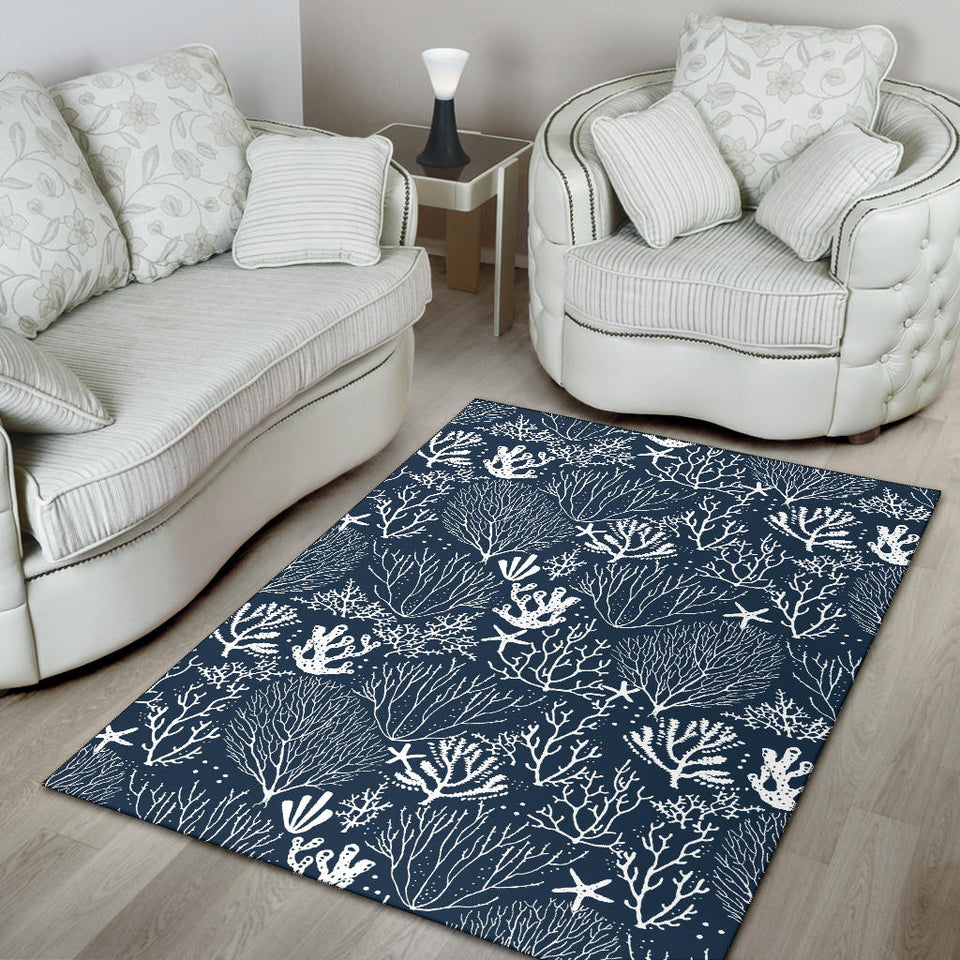 Coral Reef Pattern Print Design 05 Area Rug