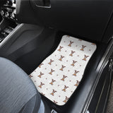 Greyhound Pattern Print Design 05 Front and Back Car Mats